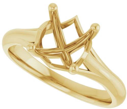 Sužadėtuvių Žiedas „Solitaire“ 14k yellow gold Round 8.2mm (5)