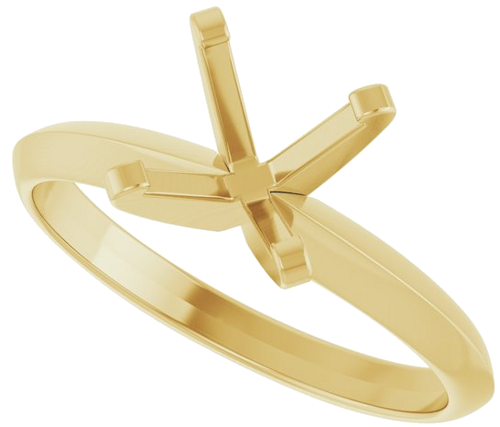 Sužadėtuvių Žiedas „Solitaire“ 14k yellow gold Square 5.5mm (5)