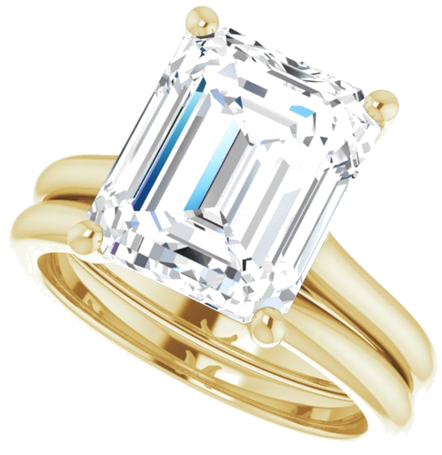 Sužadėtuvių Žiedas „Solitaire“ 585 Geltonojo Aukso Emerald 11mm x 9mm (10)