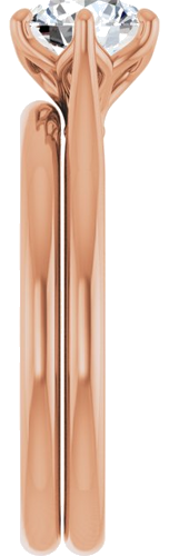 Sužadėtuvių Žiedas „Solitaire“ 417 Rožinis Aukso Round 6.5mm (9)