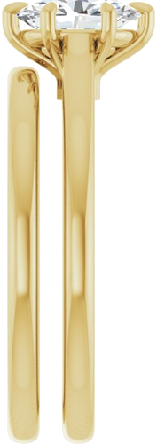 Sužadėtuvių Žiedas „Claw-Pong“ 14k yellow gold Oval 7mm x 5mm (9)