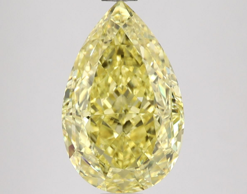 3.02 carat Fancy Vivid Yellow-SI1 Natūralus Pear Deimantas (1)
