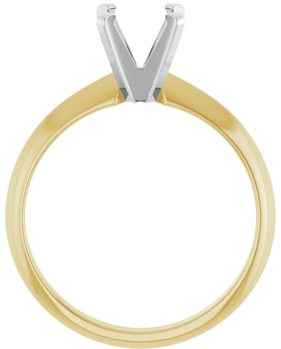 Sužadėtuvių Žiedas „Solitaire“ 14k yellow/white gold Round 6.5mm (2)