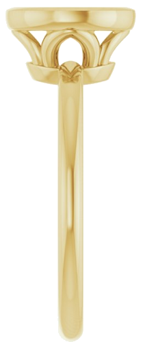Sužadėtuvių Žiedas „Bezel-Set“ 14k yellow gold Round 8mm (4)