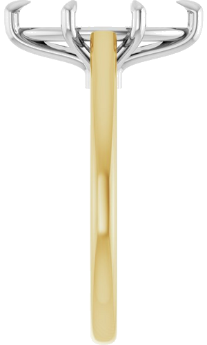 Sužadėtuvių Žiedas „Claw-Pong“ 14k yellow/white gold Marquise 13mm x 6.5mm (4)