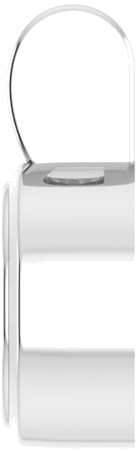 Pakabukas „Solitaire“ 585 Baltojo Aukso Round 6mm (3)