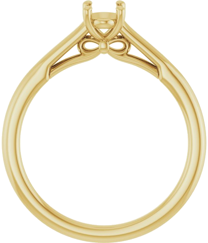 14K Yellow  6x4 mm Oval Solitaire Engagement Ring Mounting (2)