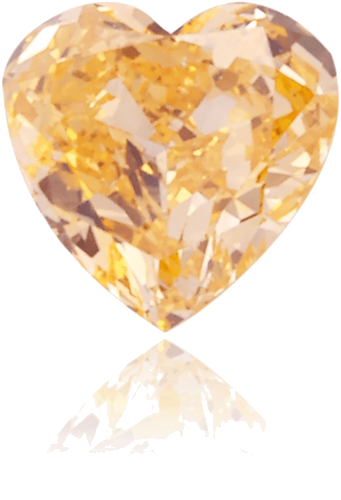 0.21 carat Fancy Intense Orange-SI1 Natūralus Heart Deimantas (1)