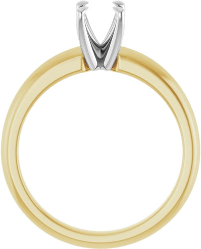 Sužadėtuvių Žiedas „Solitaire“ 585 Baltojo Ir Geltonojo Aukso Oval 7mm x 5mm (2)