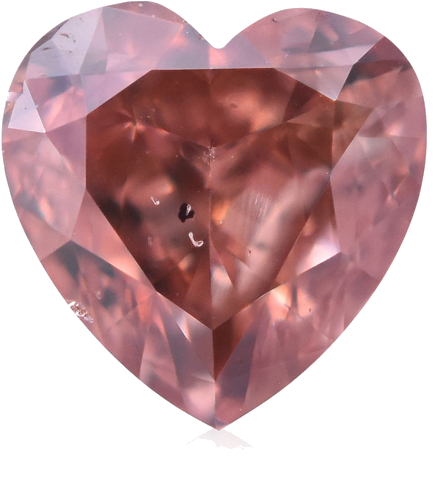 0.24 carat Fancy Deep Orangey Pink-SI1 Natūralus Heart Deimantas (1)