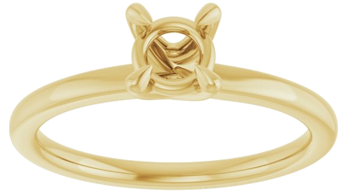 Sužadėtuvių Žiedas 14k yellow gold Round 4.8mm (3)