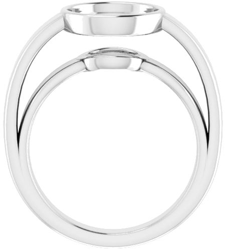Sužadėtuvių Žiedas „Bezel-Set Solitaire“ 14k white gold Round 9.4mm (2)