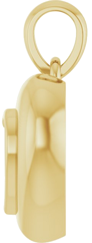 Pakabukas „Solitaire Puffed“ 585 Geltonojo Aukso Heart Shape 5mm (3)