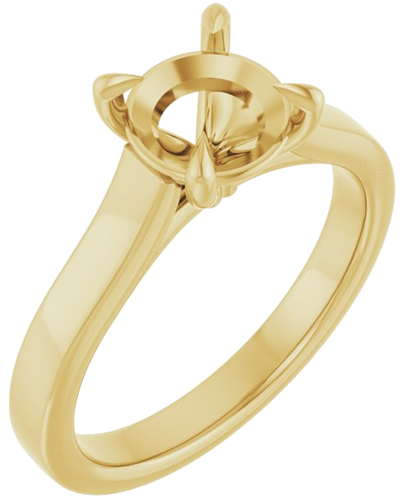 Sužadėtuvių Žiedas „Claw-Prong“ 14k yellow gold Round 7.4mm (1)