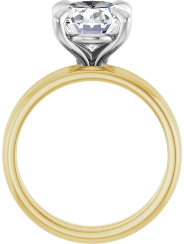 14K Yellow White 11 x 9 mm Oval Engagement Ring Mounting (7)