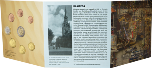 2023 Lietuvas Klaipēdas  BU eiro monētu komplekts (7)