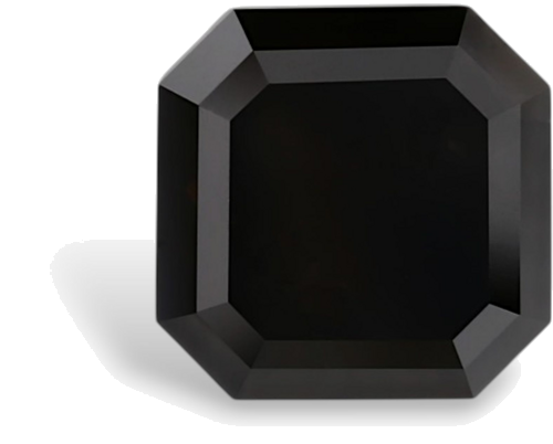 3.03 carat Fancy Black-VVS2 Natūralus Asscher Deimantas (1)