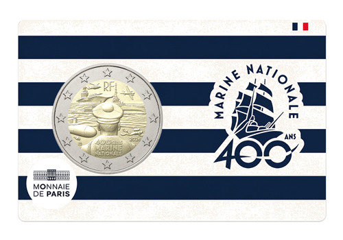 2026 France French Navye 2 euro coin BU Coin Card (1)