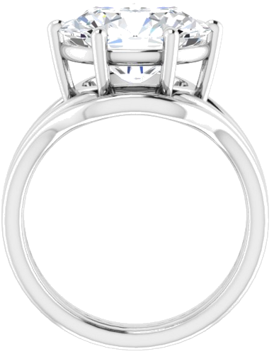 Sužadėtuvių Žiedas „Solitaire“ 14k white gold Oval 12mm x 10mm (7)