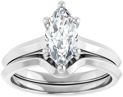 10K White 10x5 mm Marquise Solitaire Engagement Ring Mounting (8)