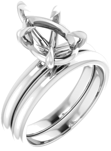 Sužadėtuvių Žiedas „Solitaire“ 585 Baltojo Aukso Pear Shape 12mm x 8mm (6)