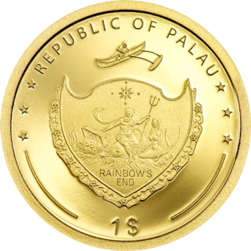 1 Dollar Four Leaf Clover Palau 2020 Gold Coin (2)