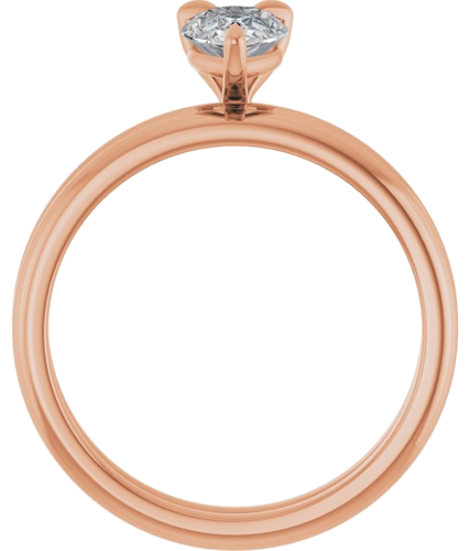 Sužadėtuvių Žiedas „Solitaire“ 14k rose gold Pear 8mm x 5mm (7)