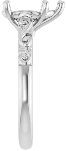 Sužadėtuvių Žiedas „Solitaire“ 14k white gold Pear 10mm x 7mm (4)