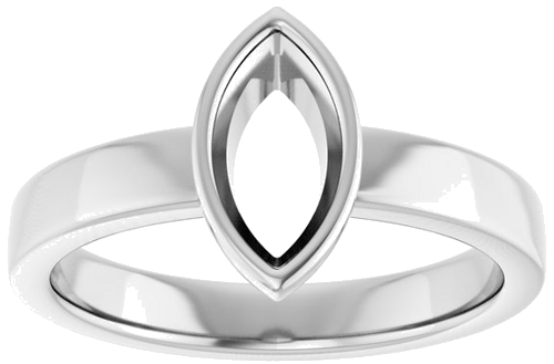 Sužadėtuvių Žiedas „Solitaire“ 585 Baltojo Aukso Marquise 9mm x 4.5mm (3)