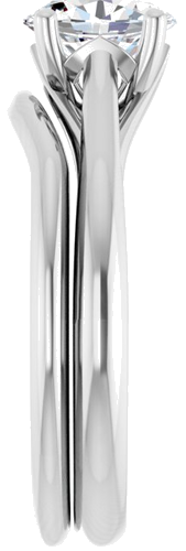 Sužadėtuvių Žiedas „Solitaire“ 585 Baltojo Aukso Oval 7mm x 5mm (9)