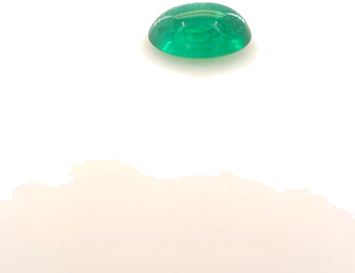 0.47 carat GREEN CABOCHON cut Oval Smaragdas (1)