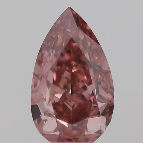 0.25 carat Fancy Deep Brownish Orangey Pink-SI1 Natūralus Pear Deimantas (1)