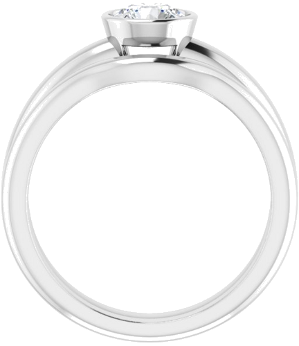 14K White 5.5 mm Round Engagement Ring Mounting (7)