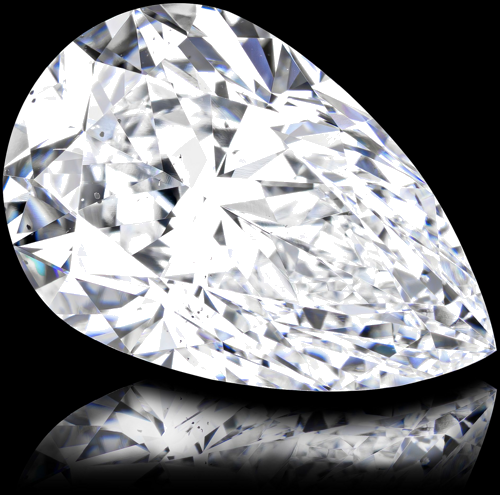 5.01 carat D-SI1 Natūralus Pear Deimantas (1)