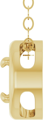 Pakabukas „Solitaire Slide“ 14k yellow gold Round 6mm (3)