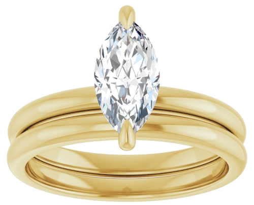Sužadėtuvių Žiedas „Solitaire“ 10k yellow gold Marquise 10mm x 5mm (8)