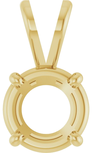 Pakabukas „Round 4-Prong Basket“ 10k yellow gold Round 6.7mm (1)