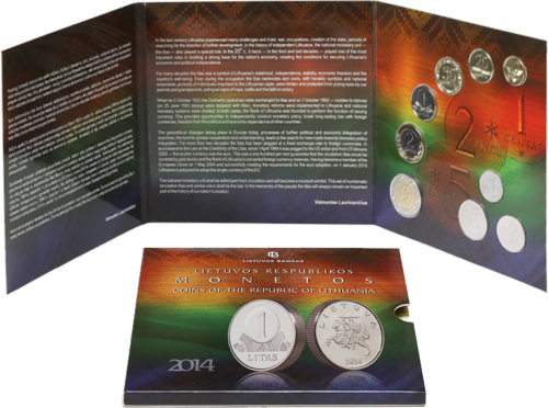 2014 Lithuania Litas coins BU set (2)