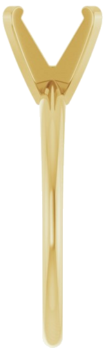 14K Yellow 8 mm Round Ultra-Lightweight Solitaire Engagement Ring Mounting (4)