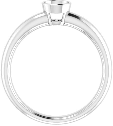 14K White 4.4 mm Round Engagement Ring Mounting (2)