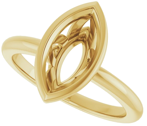 Sužadėtuvių Žiedas „Bezel-Set“ 14k yellow gold Marquise 12mm x 6mm (5)