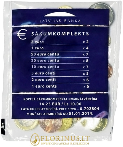 2014 Latvija euro monetų Starter Kit (1)