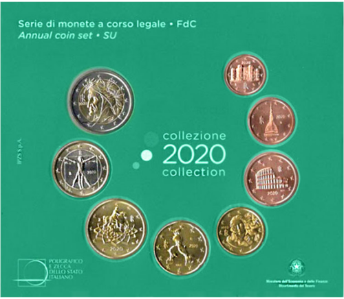 2020 Italy BU Euro coin set (3)