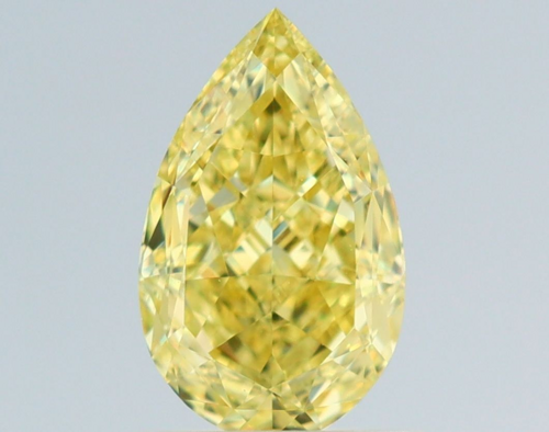 1.08 carat Fancy Intense Yellow-VS2 Natūralus Pear Deimantas (1)