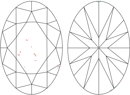 1.0 carat H-VS2 Natūralus Oval Deimantas (1)