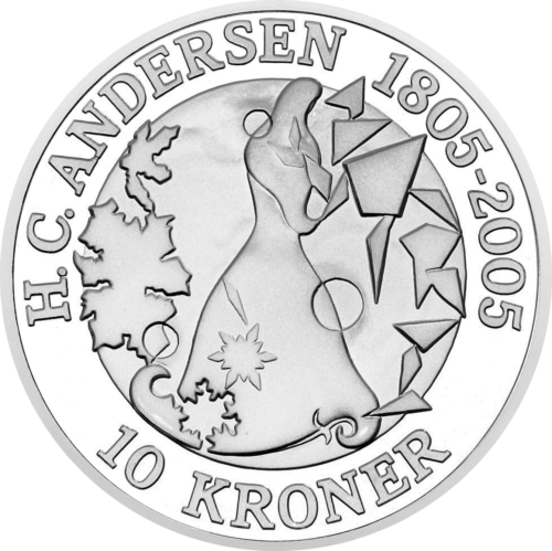 10 крони Снежната кралица 2006 Кралство Дания сребърна монета (1)
