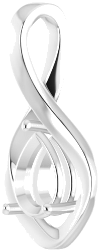 Pakabukas „Infinity-Inspired“ 417 Baltojo Aukso Pear Shape 8mm x 6mm (2)