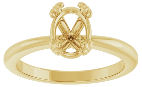 Sužadėtuvių Žiedas „Solitaire“ 14k yellow gold Oval 8mm x 6mm (3)