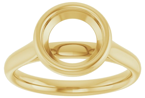 Sužadėtuvių Žiedas „Bezel-Set Solitaire“ 585 Geltonojo Aukso Round 8mm (3)