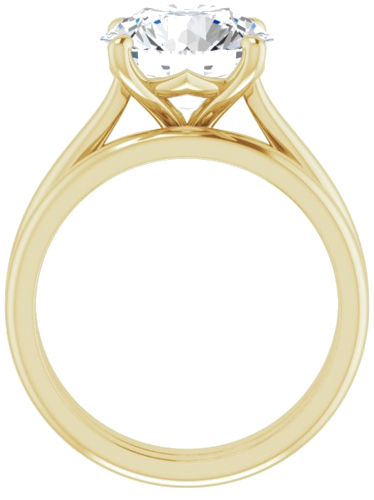 Sužadėtuvių Žiedas „Solitaire“ 14k yellow gold Round 10mm (7)